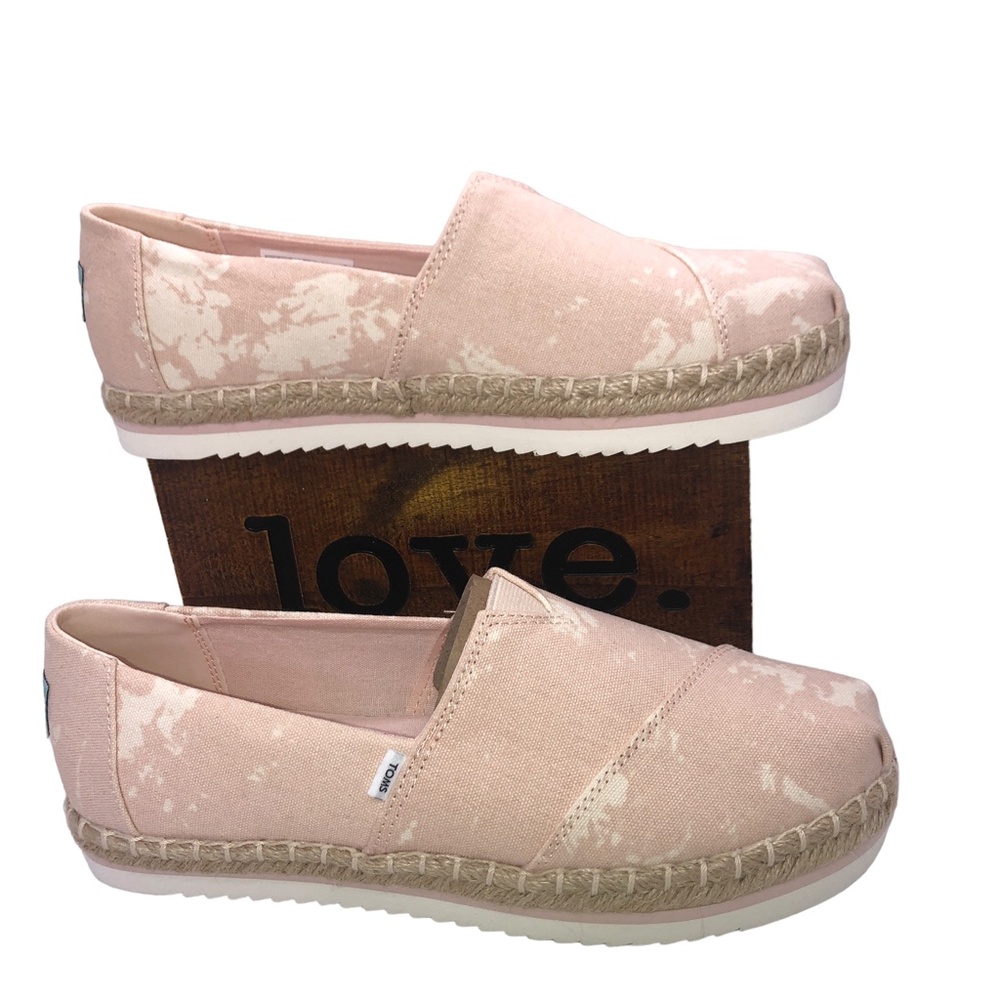 TOMS Alpargata Platform Rope Rope Platform Slip On Ortholite Shoes Size 8.5 - Picture 4 of 17